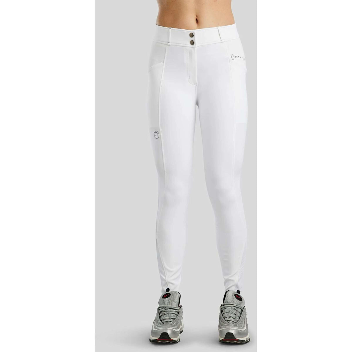 Montar Pantalones MoZida Agarre de rodilla Blanco