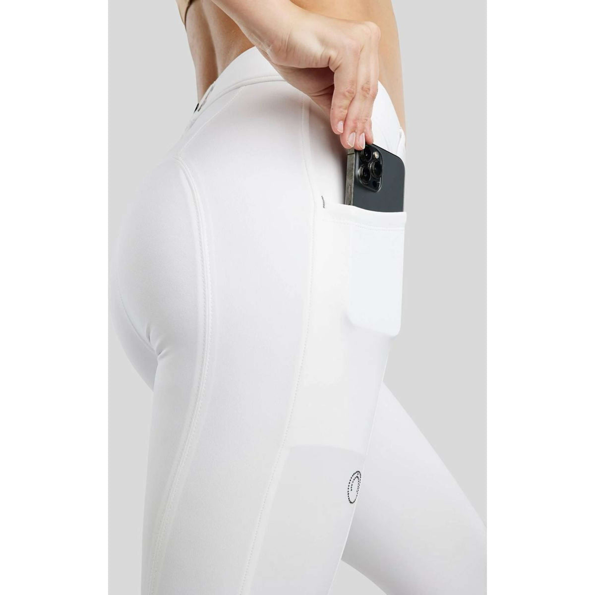 Montar Pantalones MoZida Agarre de rodilla Blanco