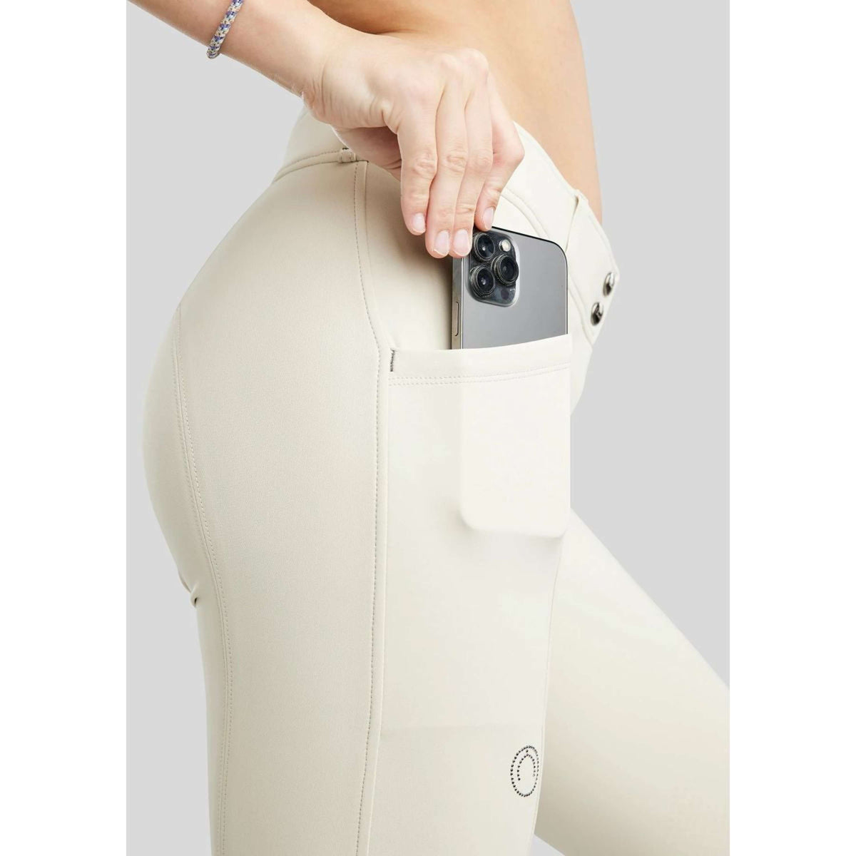 Montar Pantalones MoZida Agarre de rodilla Warm Light Grey