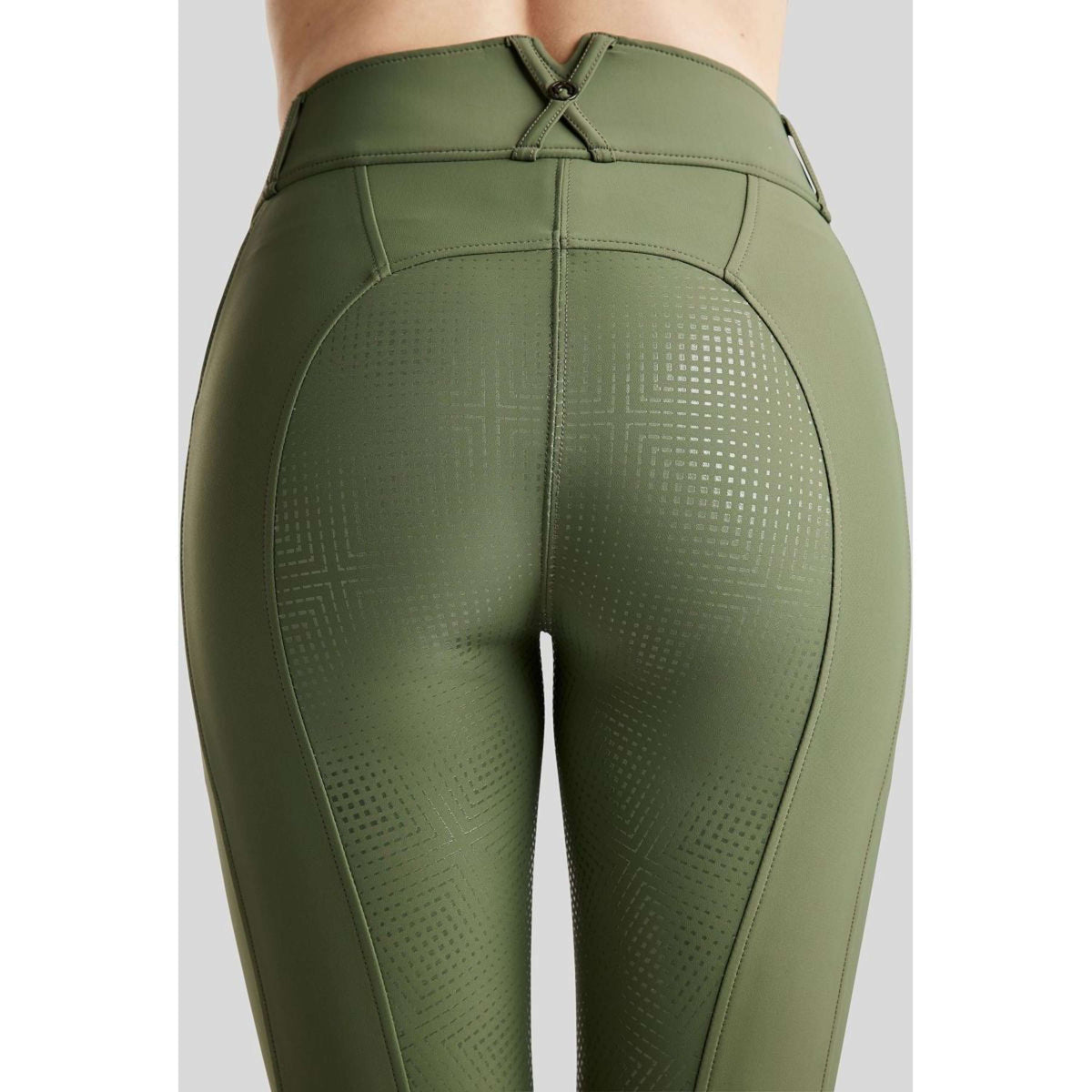 Montar Pantalón de Equitación Full Grip Pine Green