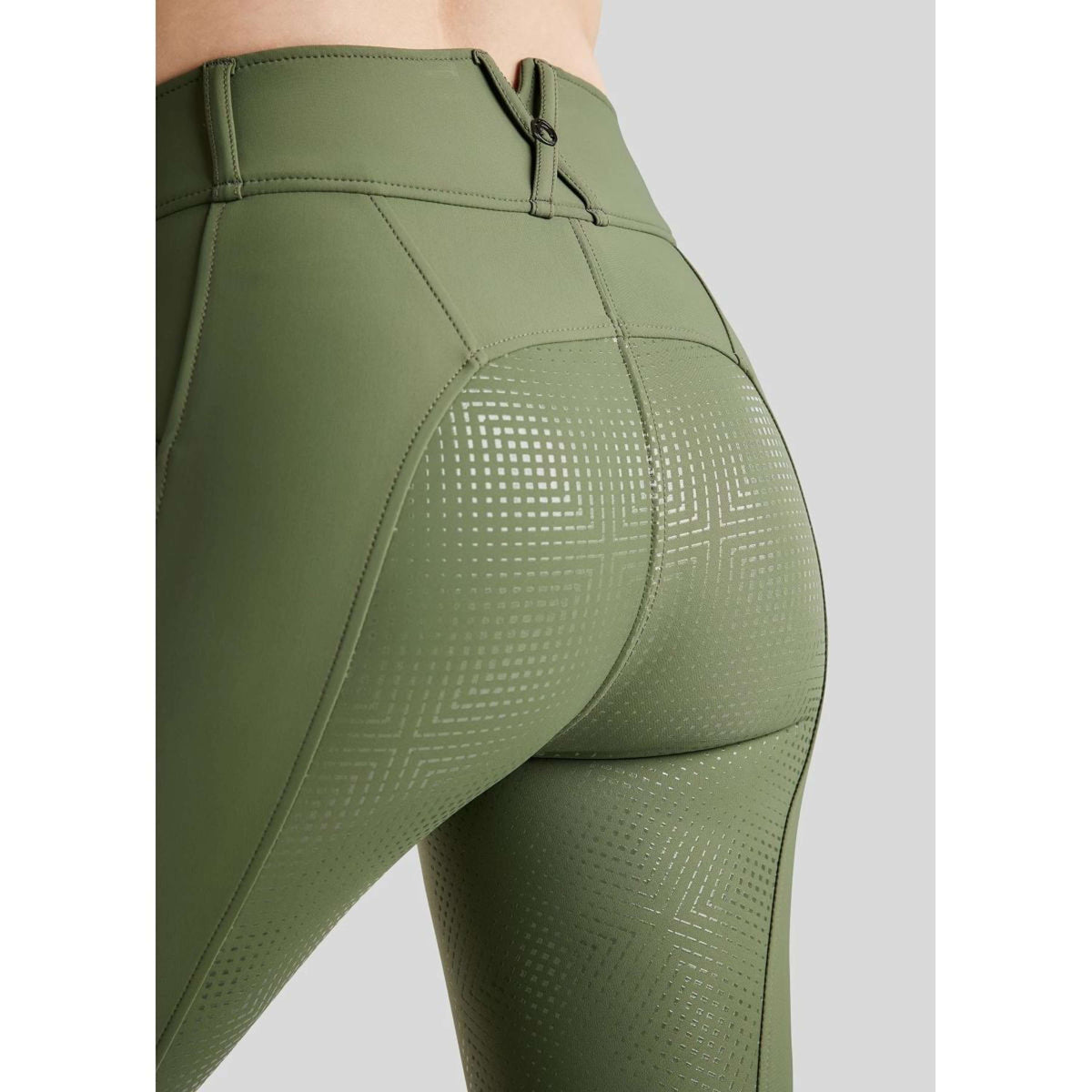 Montar Pantalón de Equitación Full Grip Pine Green