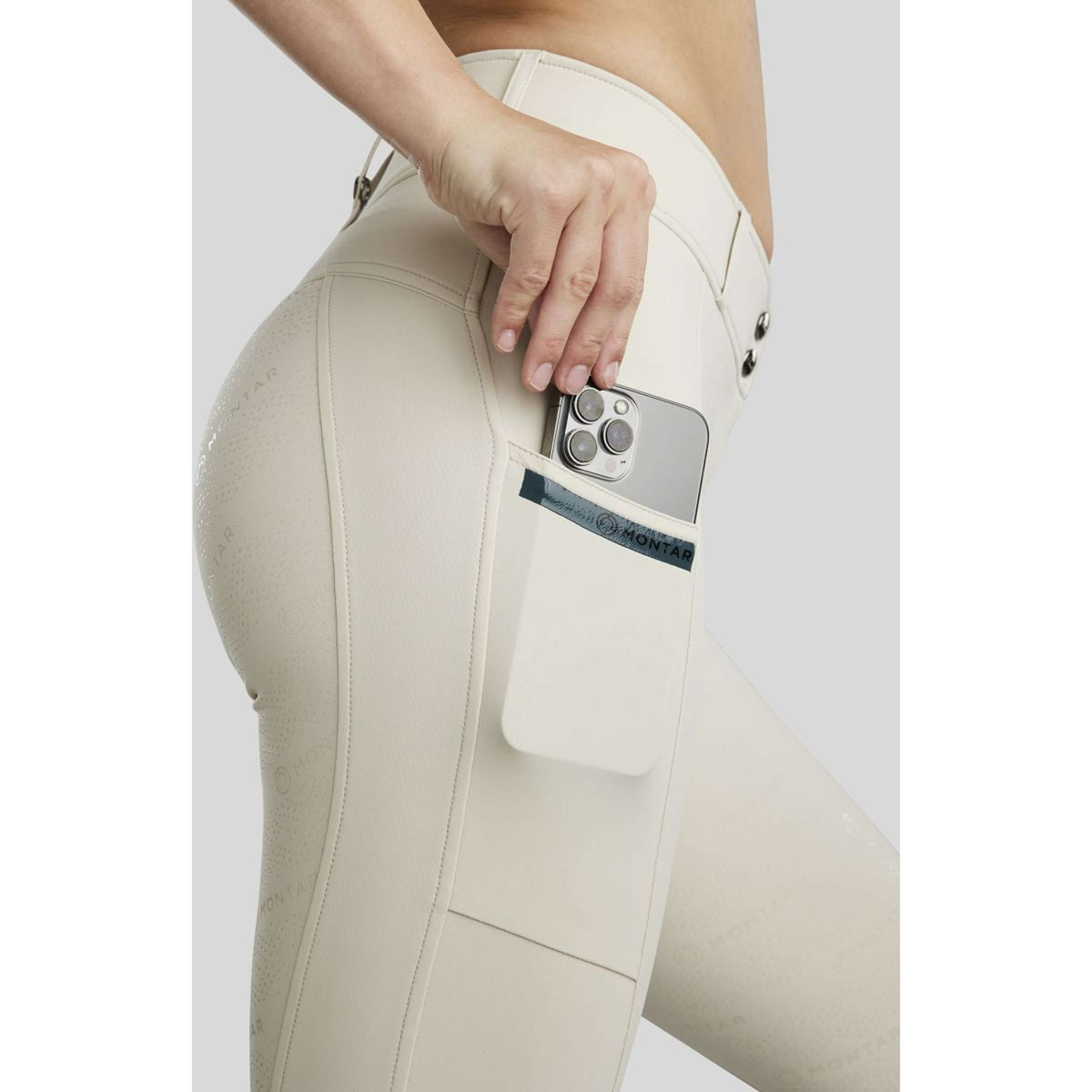 Montar Pantalones MoStella Full Grip Gris Plateado