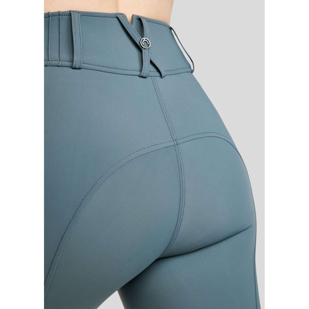 Montar Pantalones MoZuna Gun Metal Crystals Agarre de rodilla Pizarra oscura