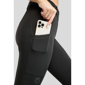 Montar Legging de Equitación MoZuna Gun Metal Crystals Full Grip Negro