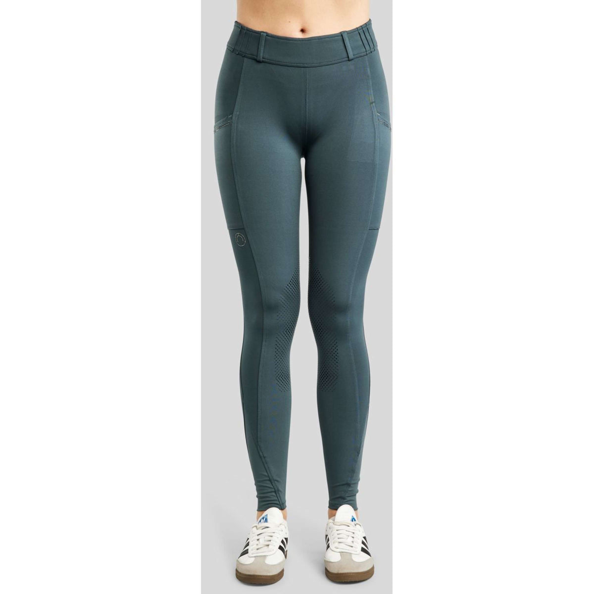 Montar Legging de Equitación MoZuna Gun Metal Crystals Full Grip Dark Slate