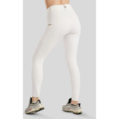 Montar Pantalón de Equitación MoLila Champagne Crystals Full Grip Blanco