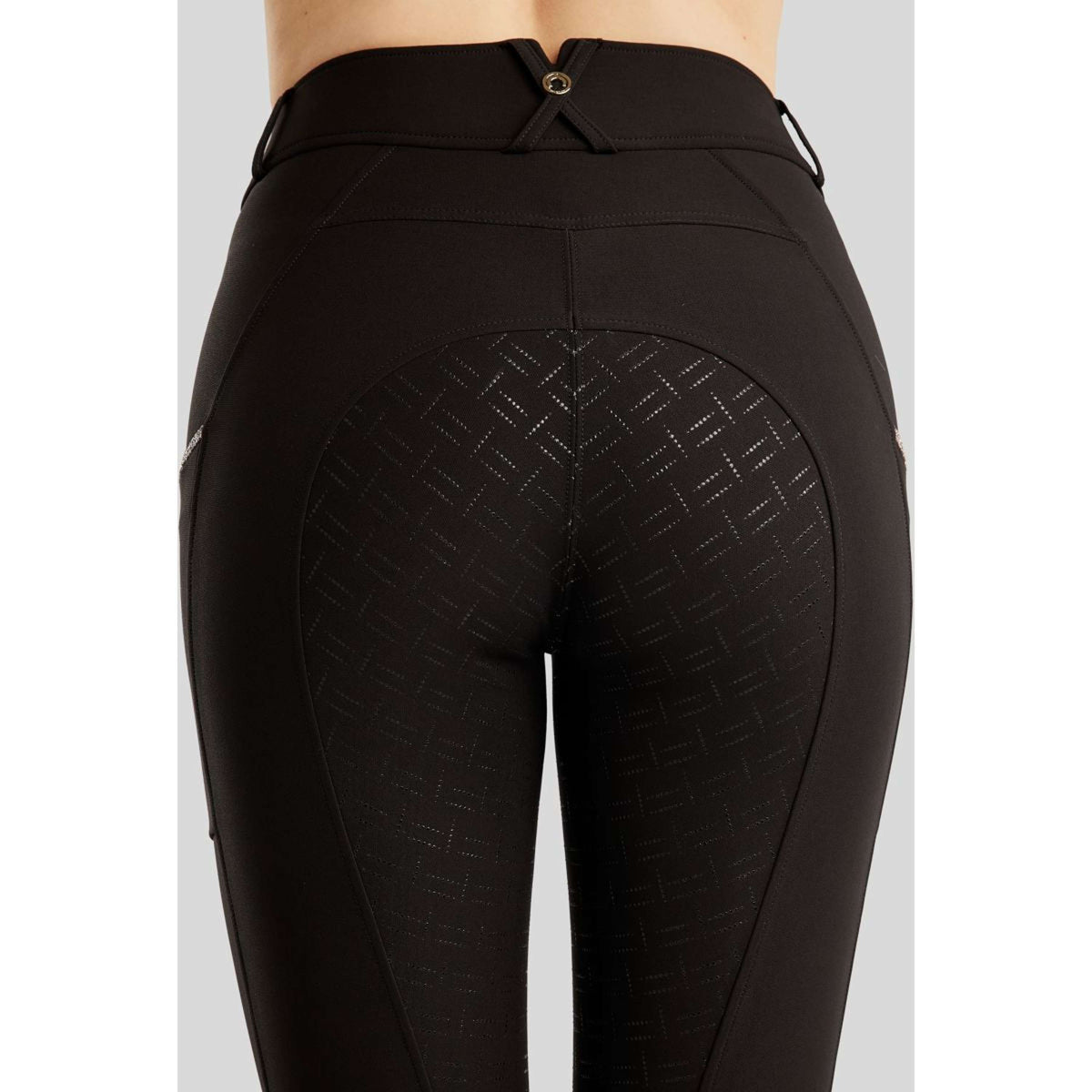 Montar Pantalón de Equitación MoLila Champagne Crystals Full Grip Negro
