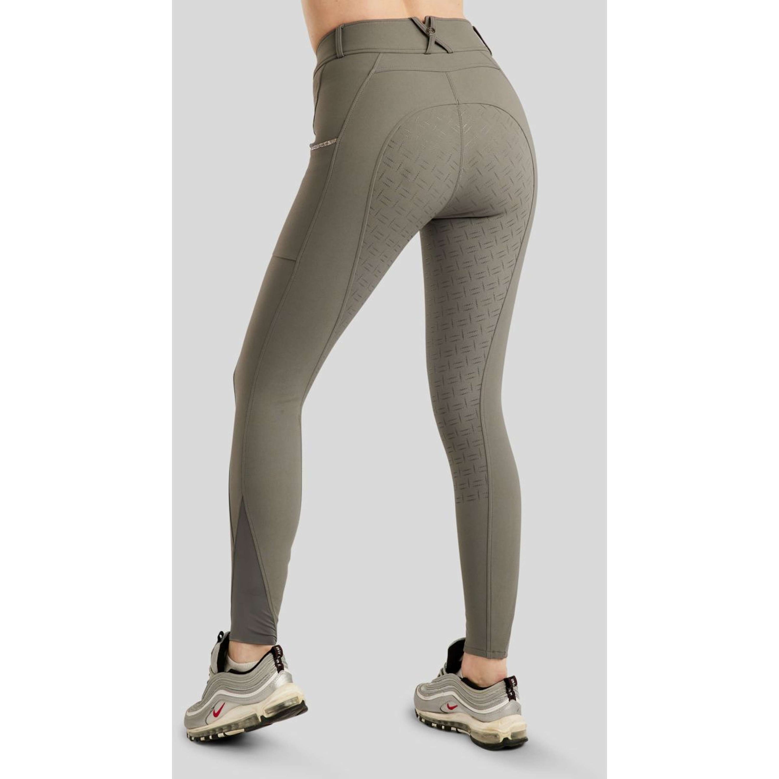 Montar Pantalón de Equitación MoLila Champagne Crystals Full Grip Gris