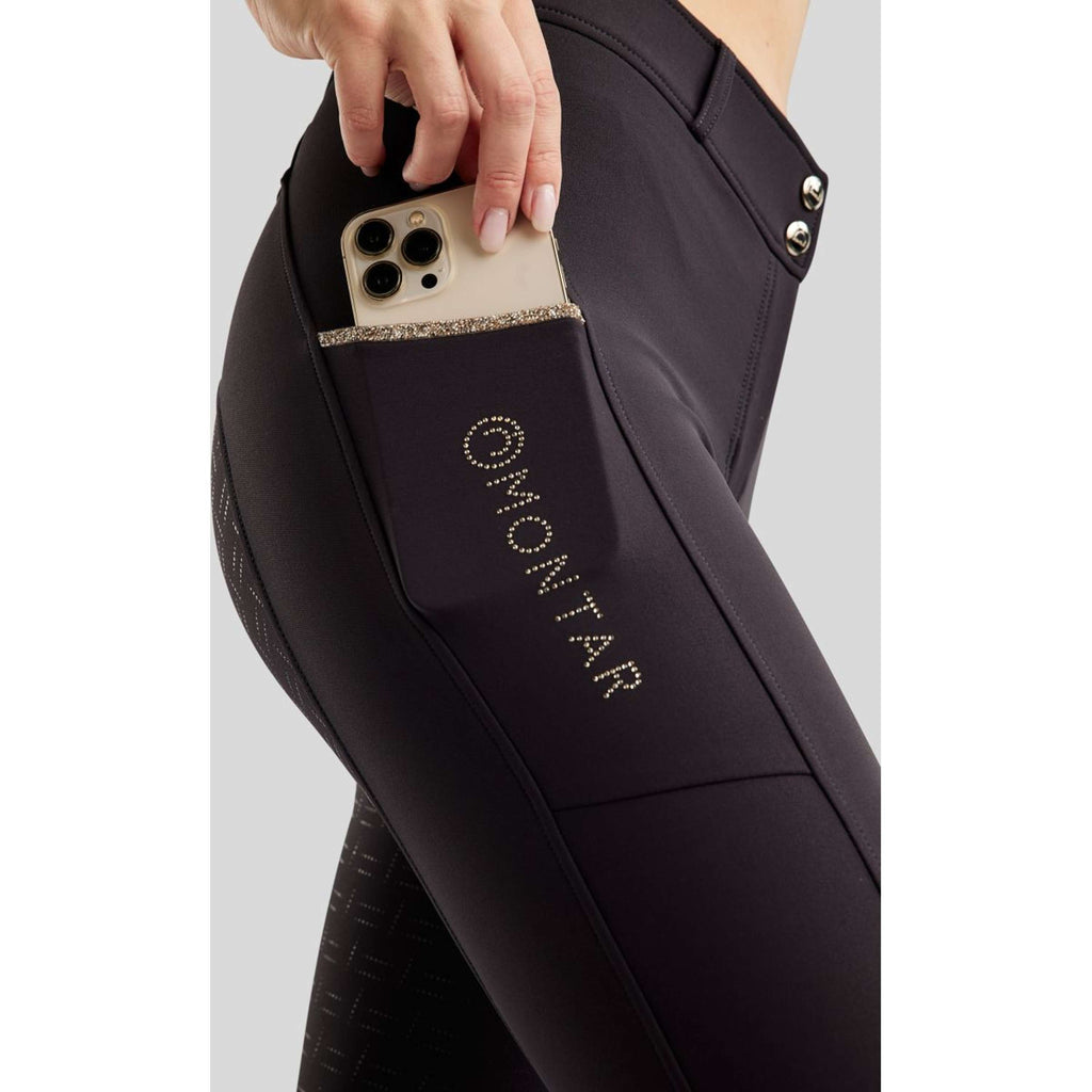 Montar Pantalón de Equitación MoLila Champagne Crystals Full Grip Navy