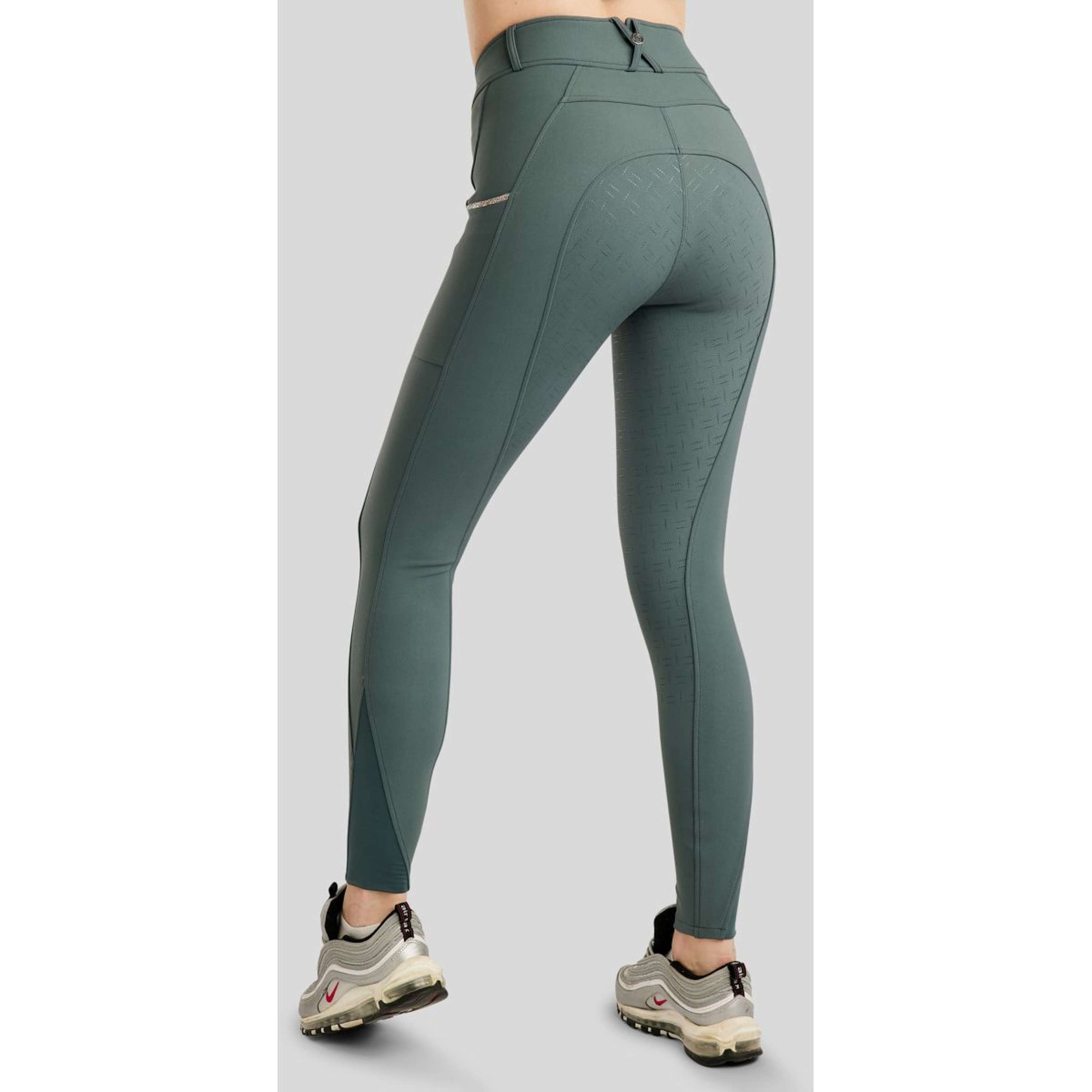 Montar Pantalón de Equitación MoLila Champagne Crystals Full Grip Jade Montar Pantalón de Equitación MoLila Champagne Crystals Full Grip Jade