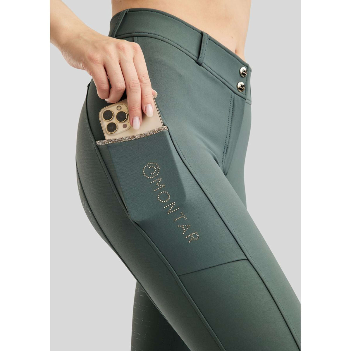 Montar Pantalón de Equitación MoLila Champagne Crystals Full Grip Jade