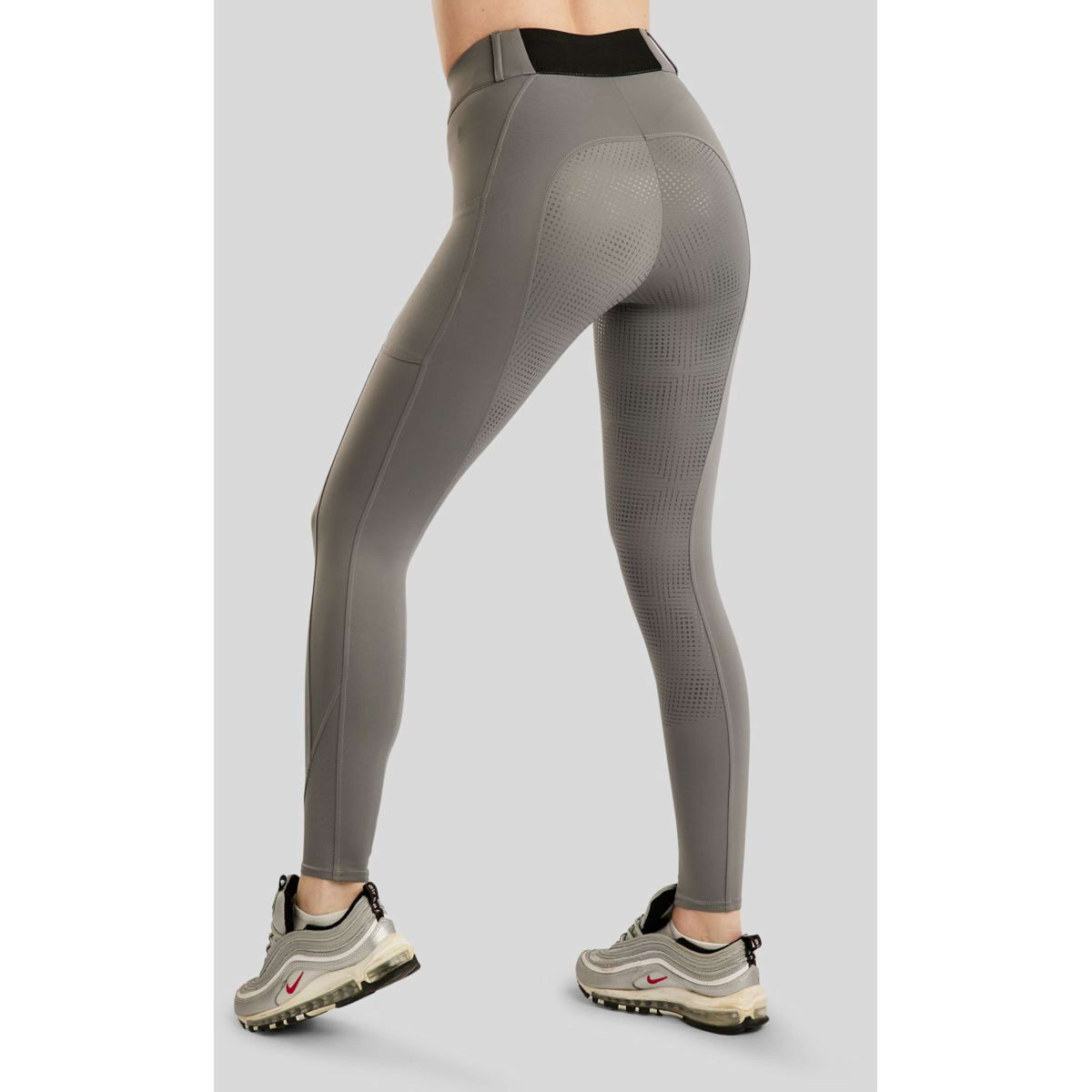 Montar Legging de Equitación MoZike Refined Full Grip Gris
