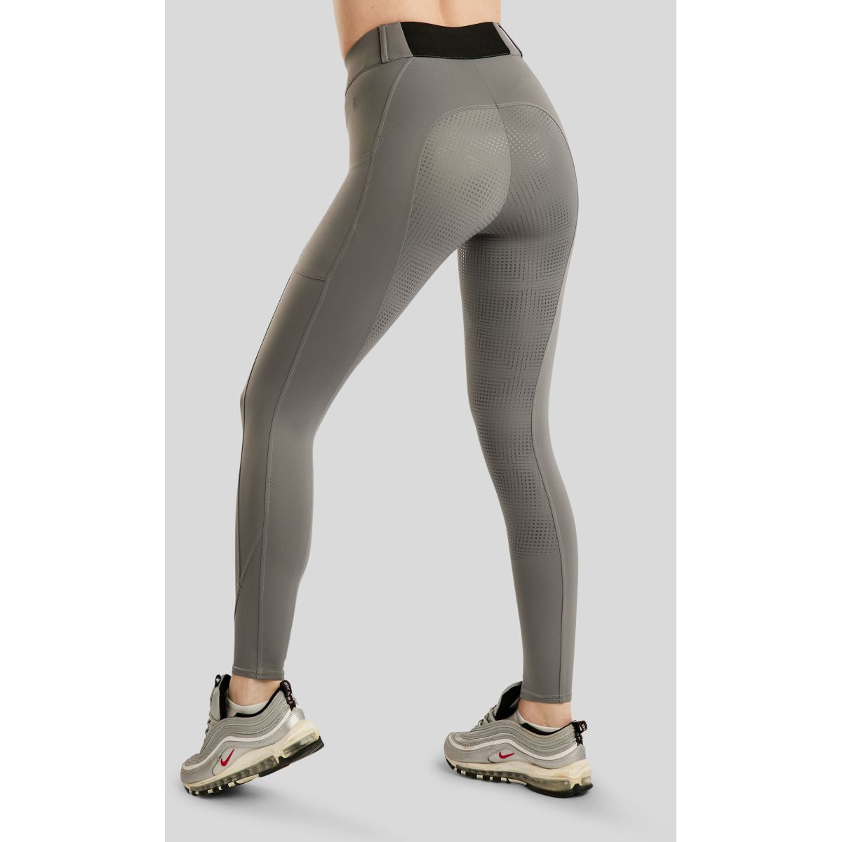 Montar Legging de Equitación MoZike Refined Full Grip Gris