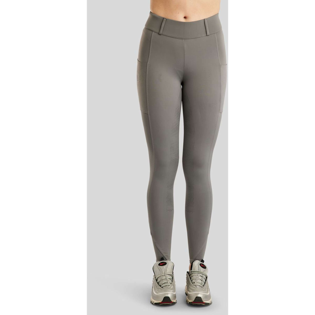 Montar Legging de Equitación MoZike Refined Full Grip Gris
