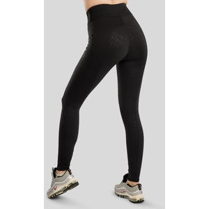 Montar Legging de Equitación MoPearl Pintuck Full Grip Negro