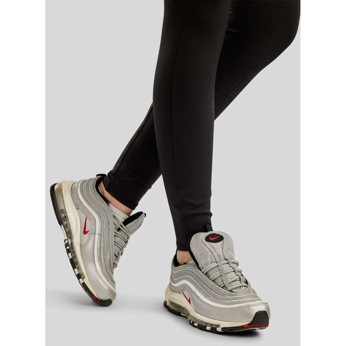 Montar Legging de Equitación MoPearl Pintuck Full Grip Negro
