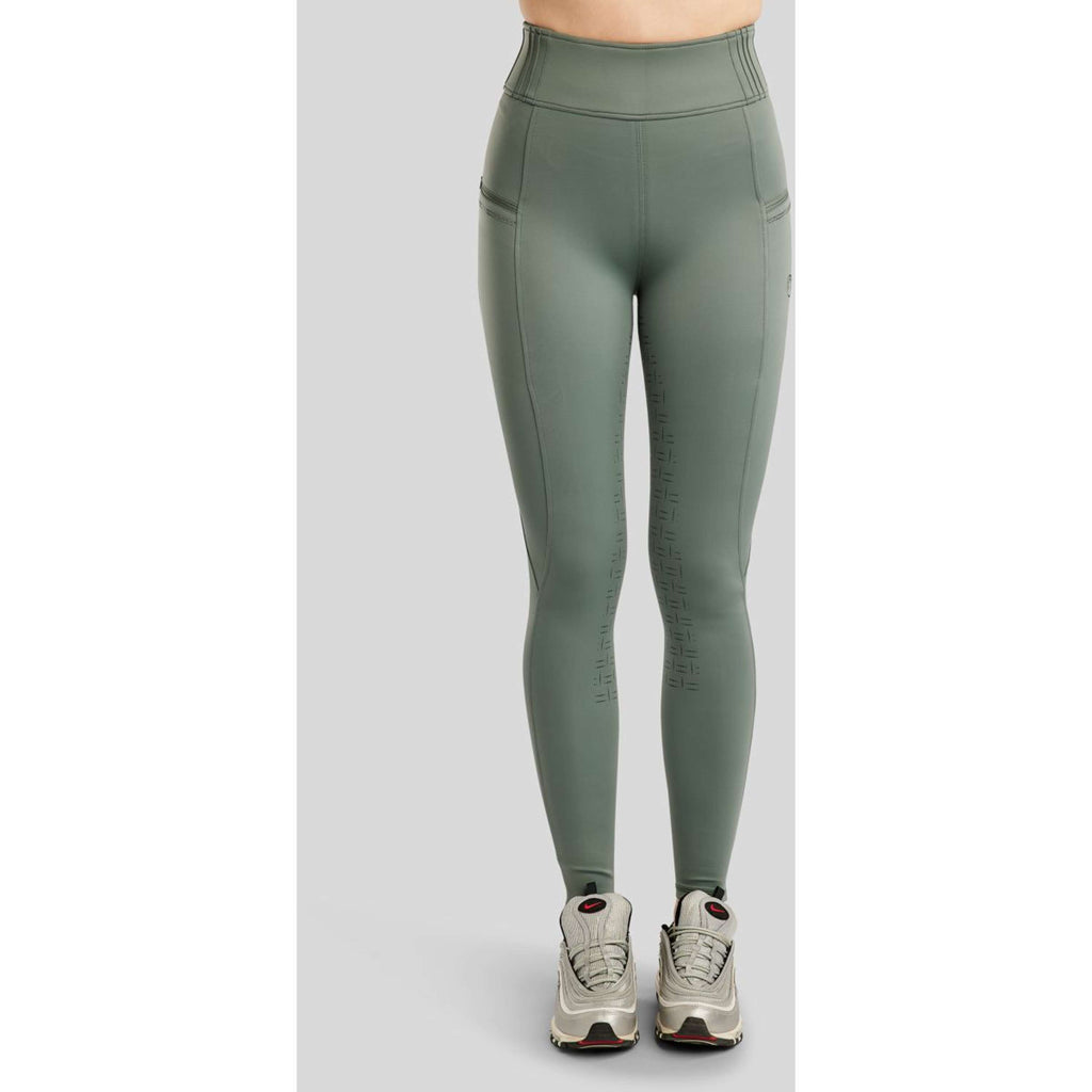 Montar Legging de Equitación MoPearl Pintuck Full Grip Jade