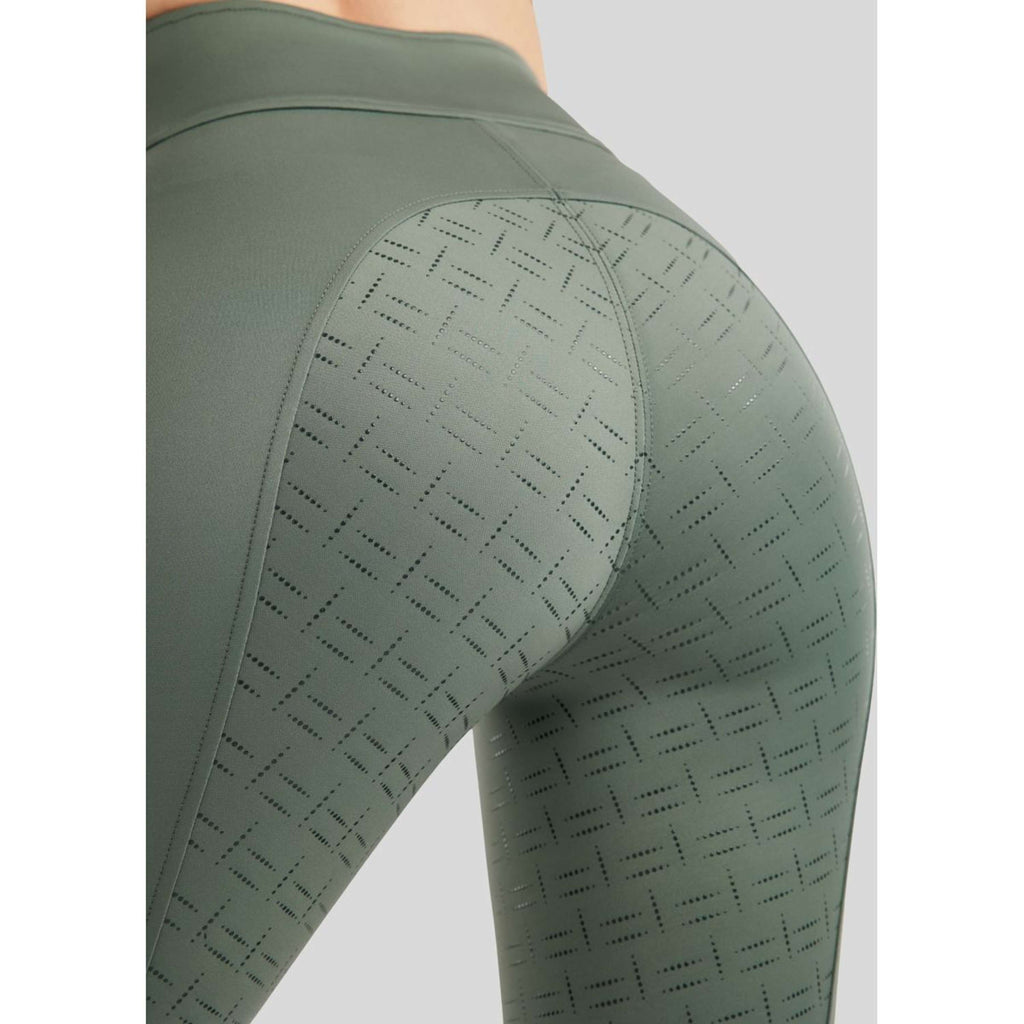 Montar Legging de Equitación MoPearl Pintuck Full Grip Jade