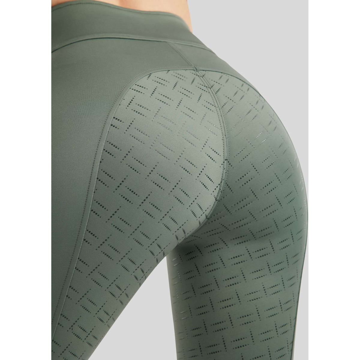 Montar Legging de Equitación MoPearl Pintuck Full Grip Jade