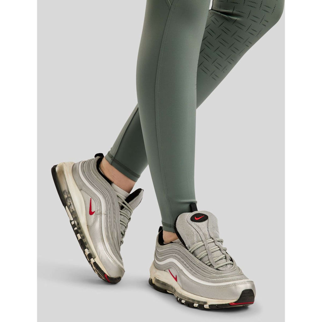 Montar Legging de Equitación MoPearl Pintuck Full Grip Jade