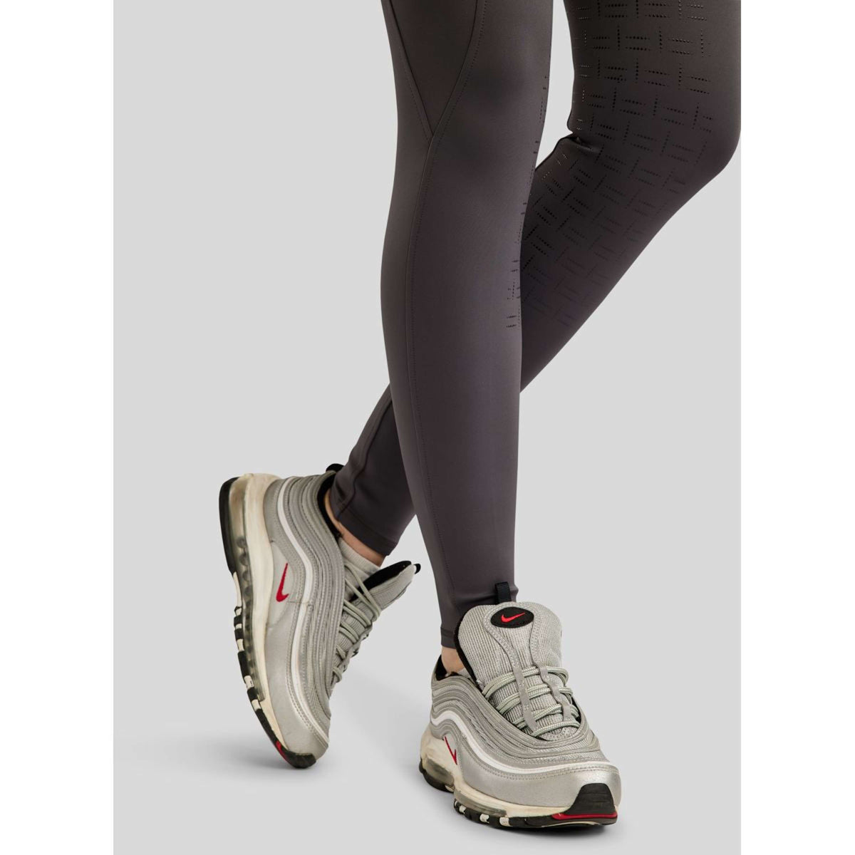 Montar Legging de Equitación MoPearl Pintuck Full Grip Slate Grey