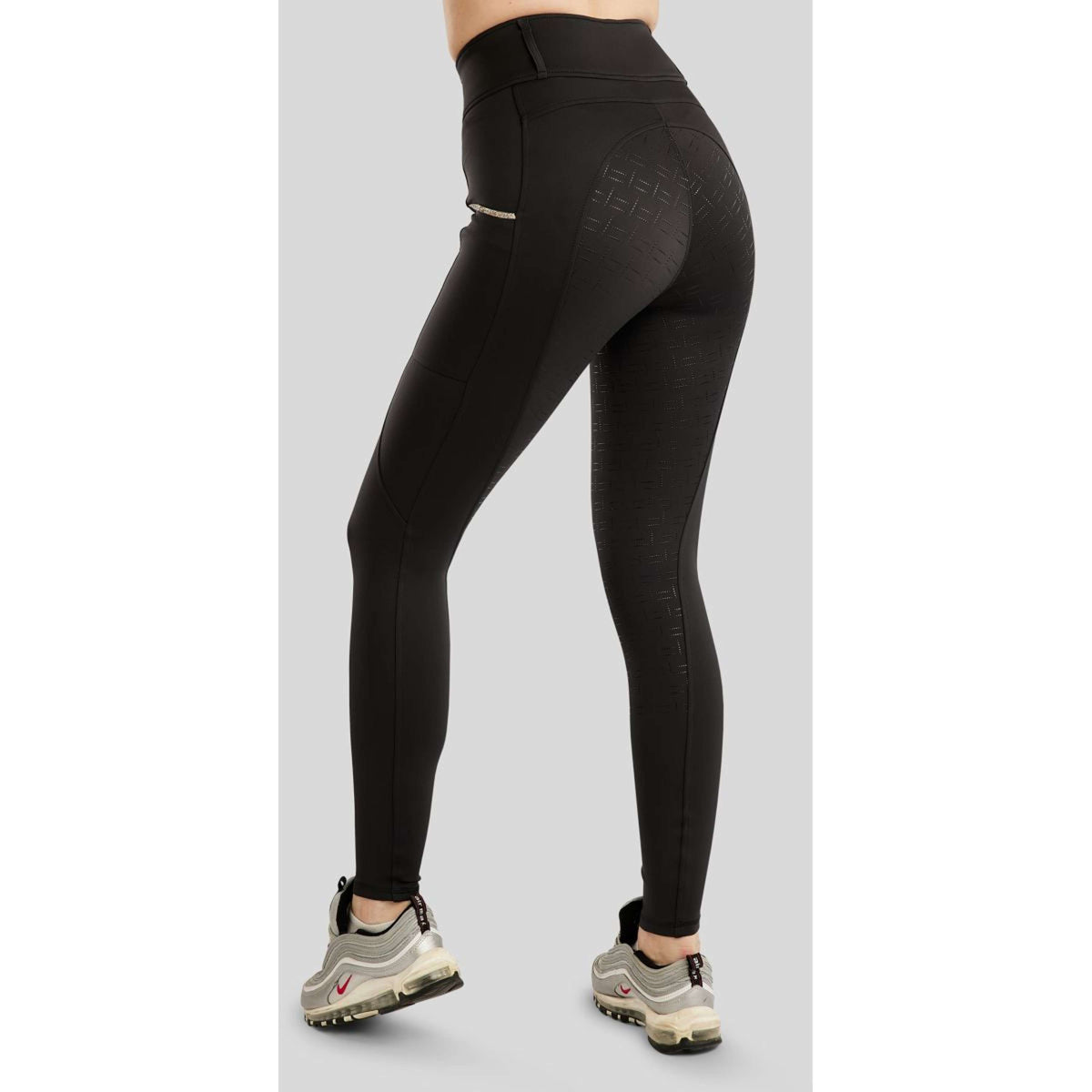 Montar Legging de Equitación MoLila Champagne Crystals Full Grip Negro