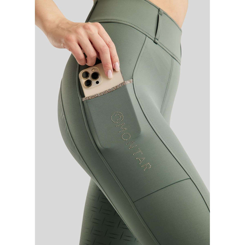 Montar Legging de Equitación MoLila Champagne Crystals Full Grip Jade