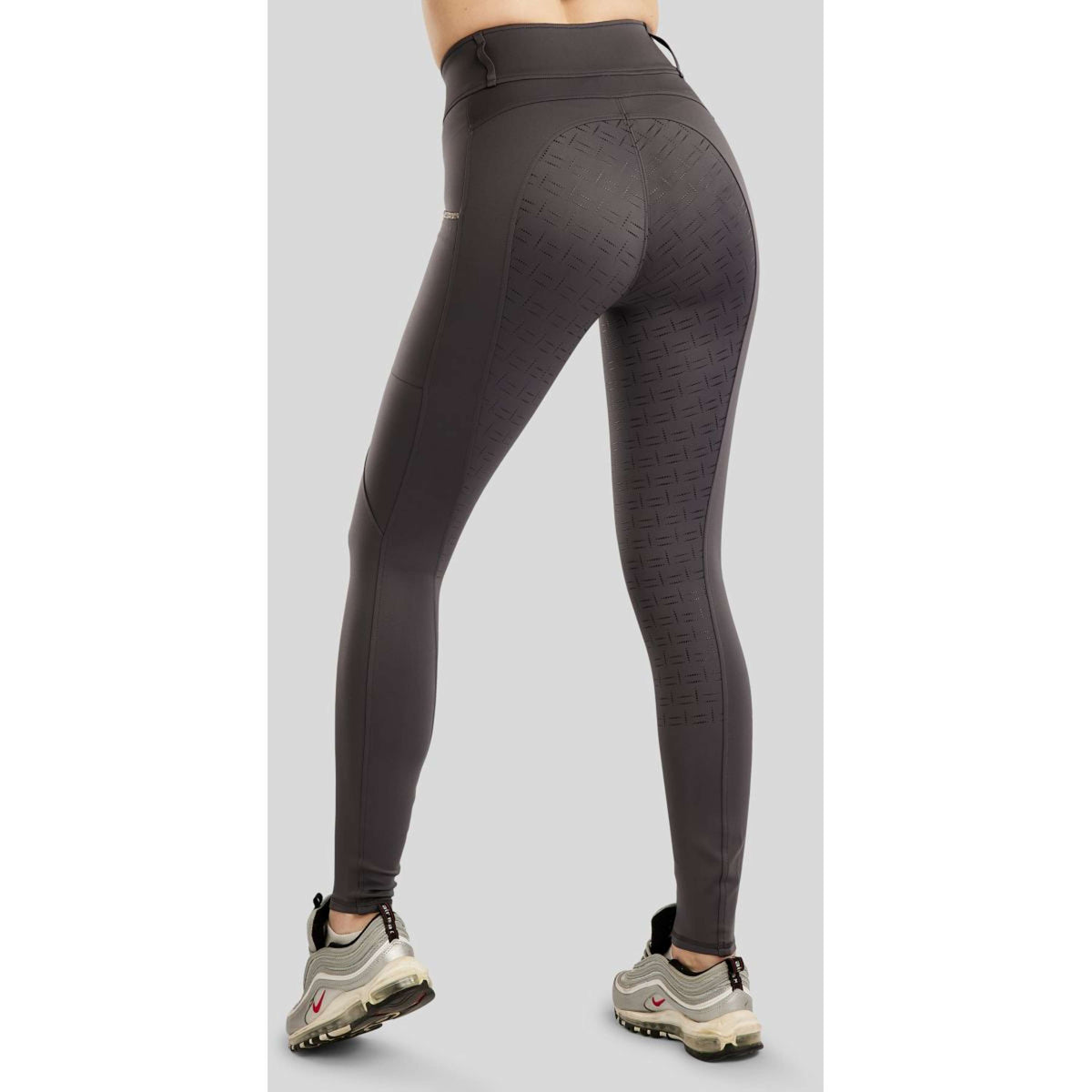 Montar Legging de Equitación MoLila Champagne Crystals Full Grip Slate Grey