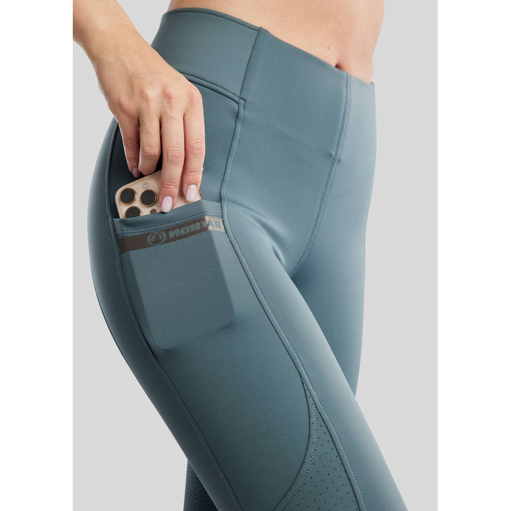 Montar Legging de Equitación MoTilley Full Grip Dark Slate