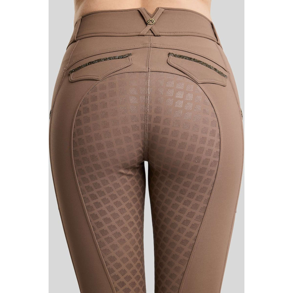 Montar Pantalón de Equitación MoVeronica Golden Quartz Full Grip Nougat Brown