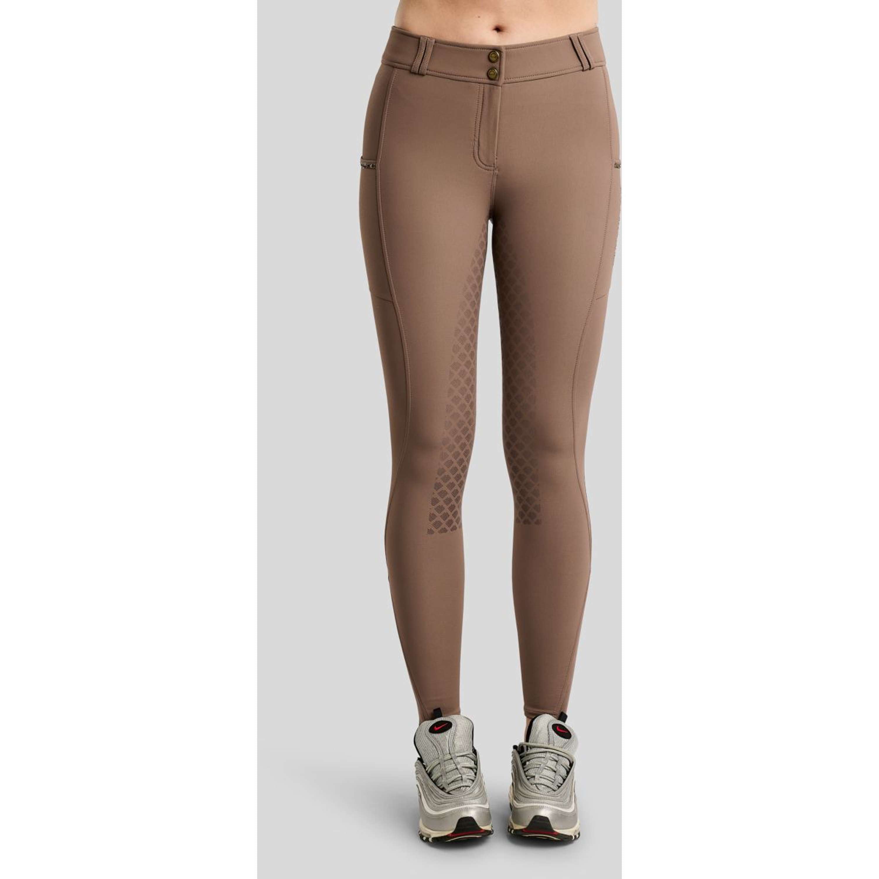 Montar Pantalón de Equitación MoVeronica Golden Quartz Full Grip Nougat Brown
