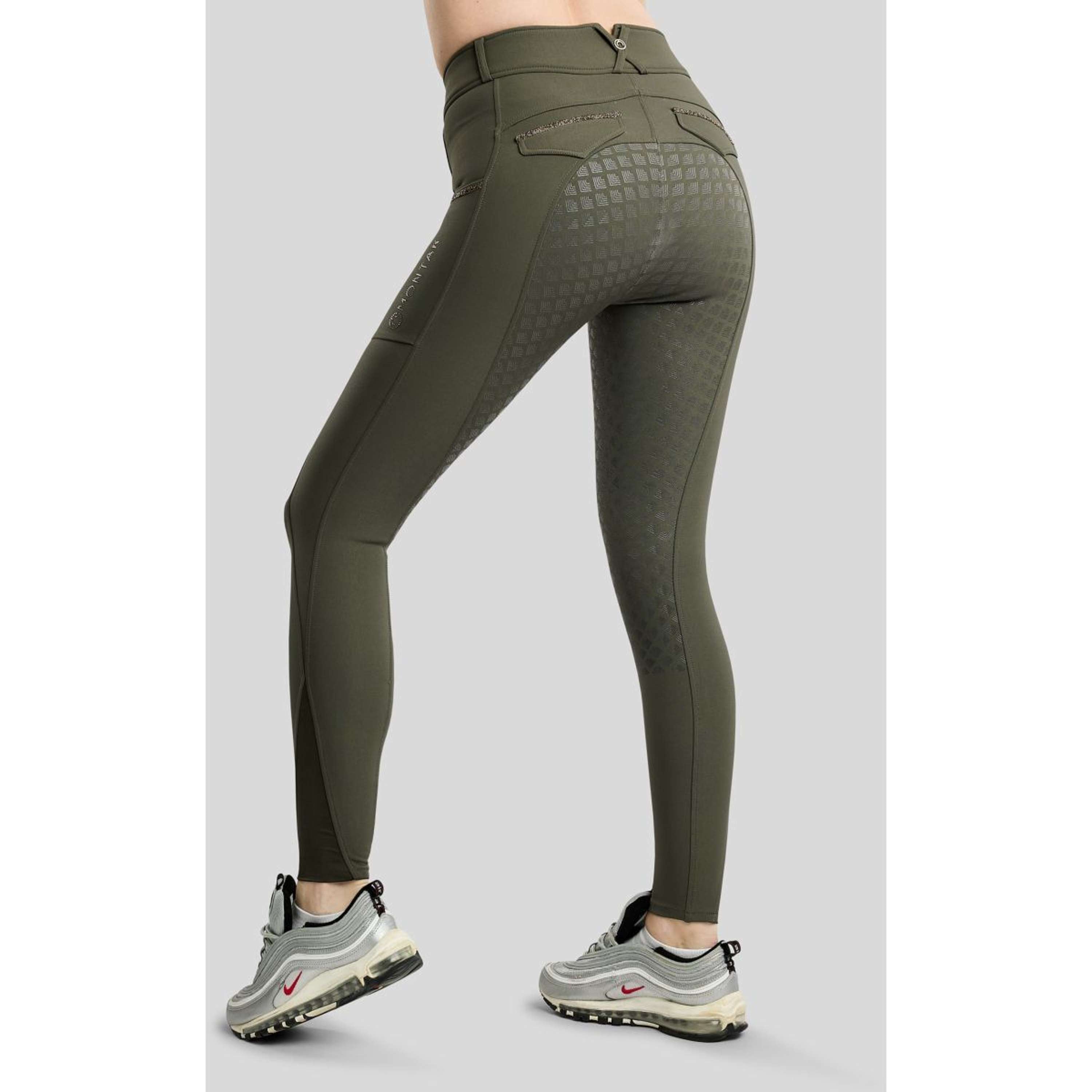 Montar Pantalón de Equitación MoVeronica Golden Quartz Full Grip Forest Green
