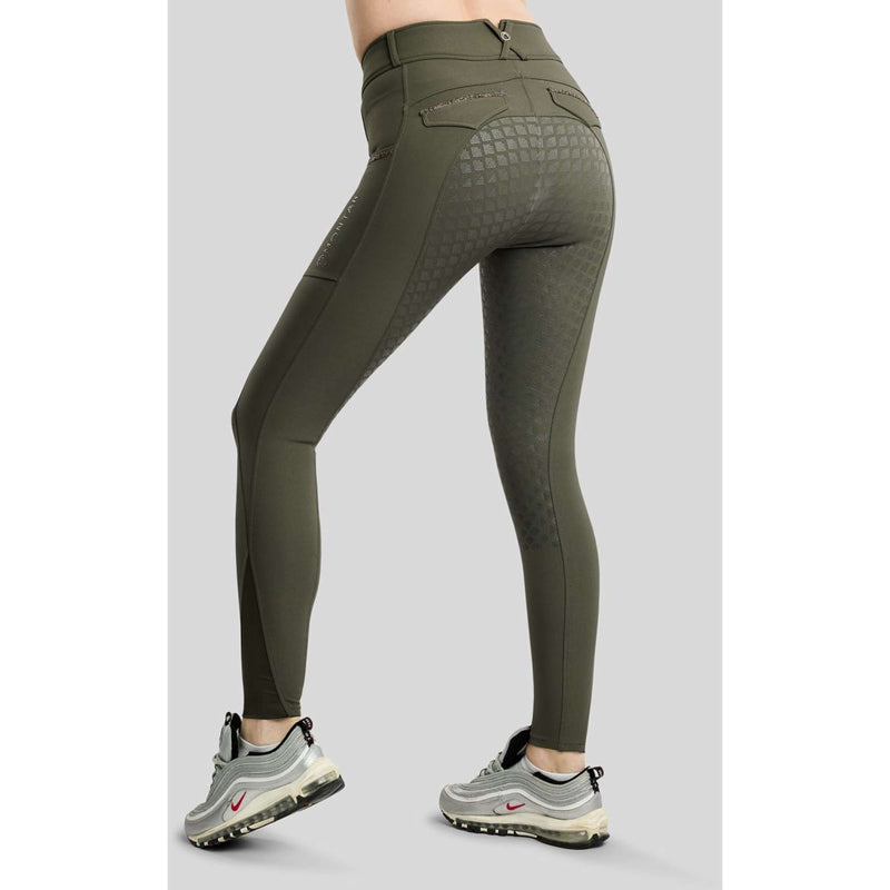 Montar Pantalón de Equitación MoVeronica Golden Quartz Full Grip Forest Green