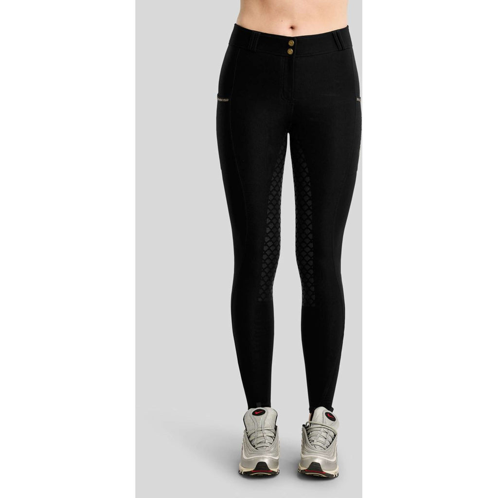 Montar Pantalón de Equitación MoVeronica Golden Quartz Full Grip Negro
