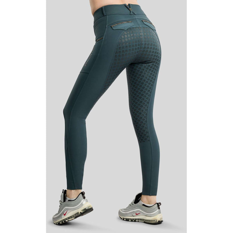 Montar Pantalón de Equitación MoVeronica Golden Quartz Full Grip Dark Slate