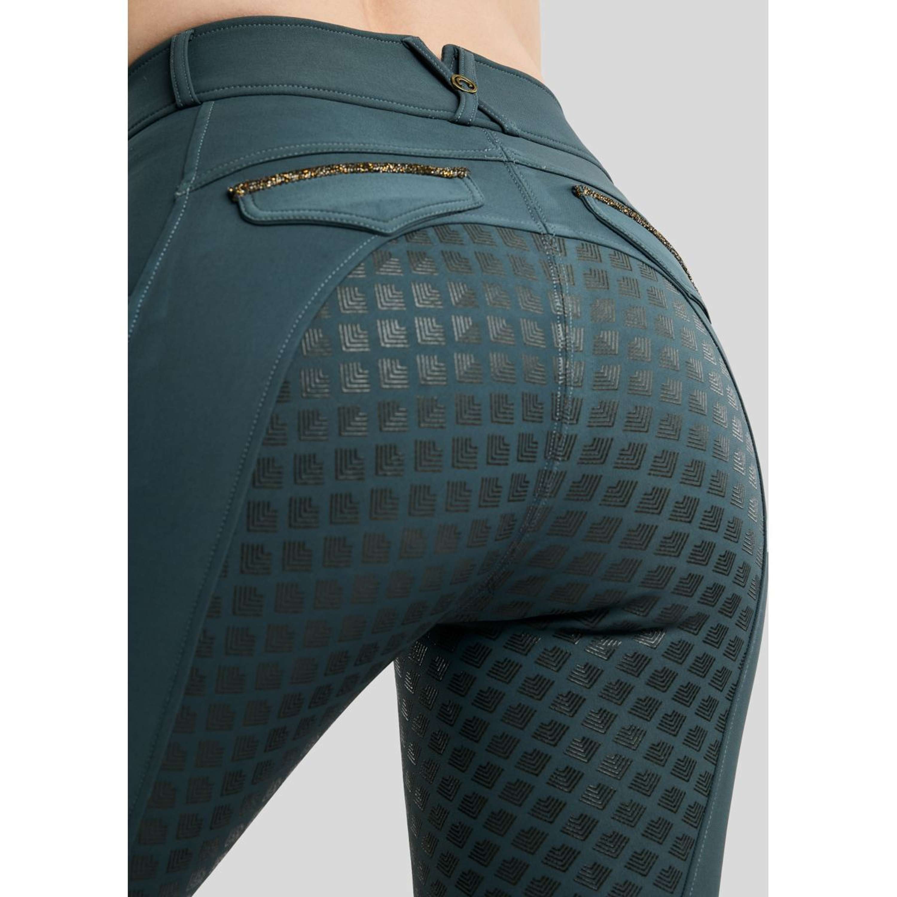 Montar Pantalón de Equitación MoVeronica Golden Quartz Full Grip Dark Slate