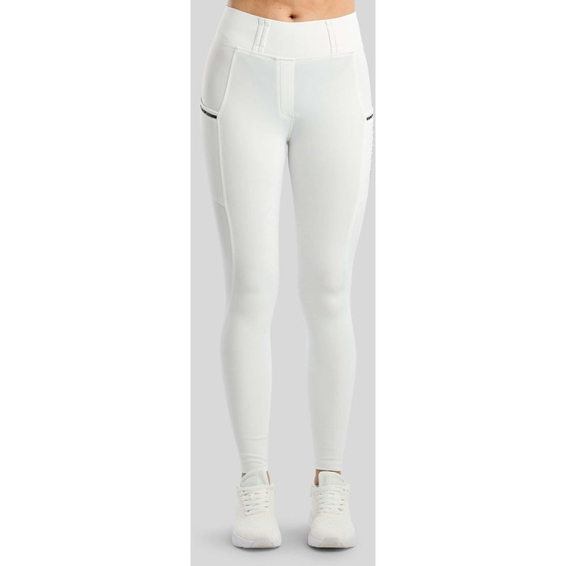 Montar Leggings de montar térmicos MoVeronica Golden Quartz Full Grip Blanco