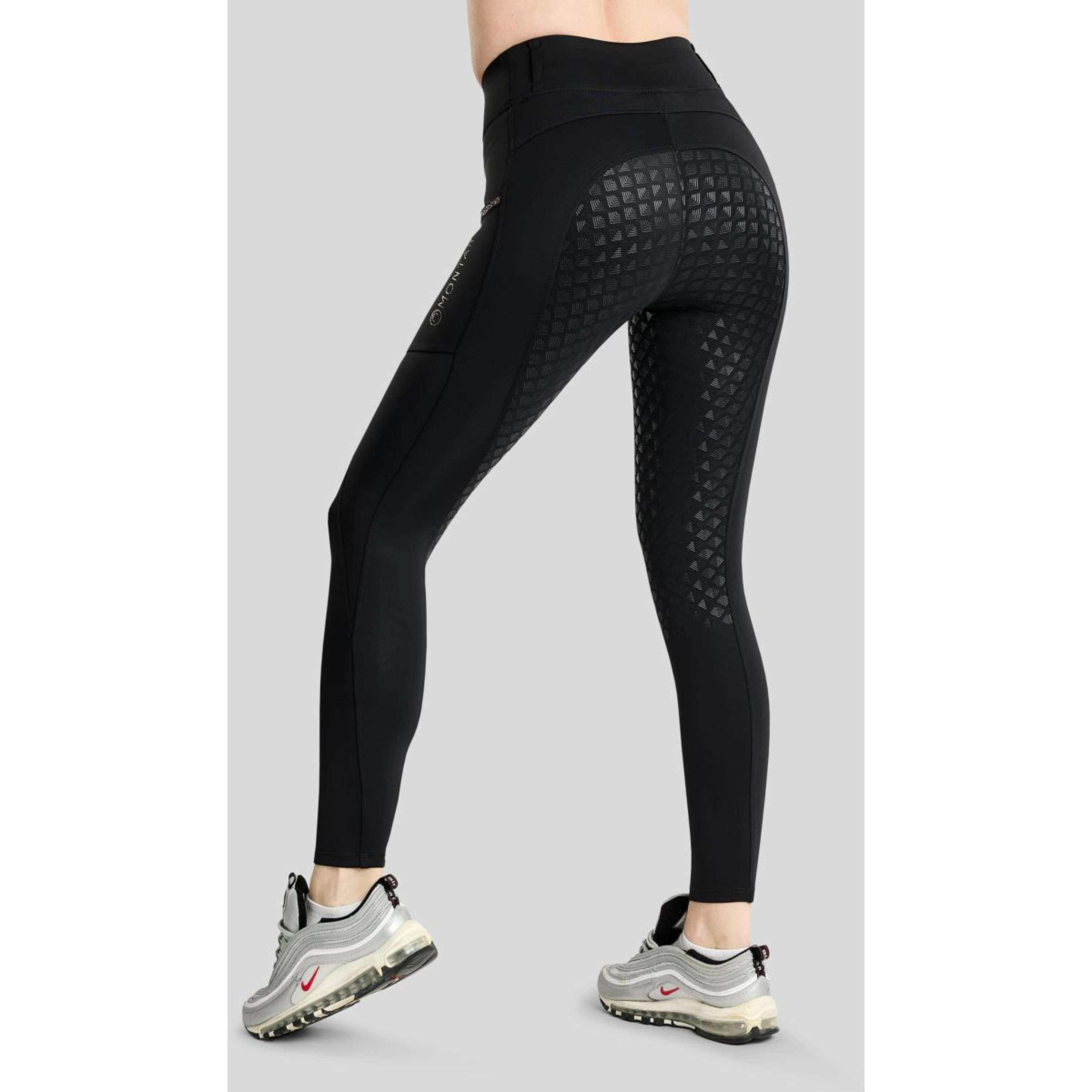 Montar Leggings de montar térmicos MoVeronica Golden Quartz Full Grip Negro