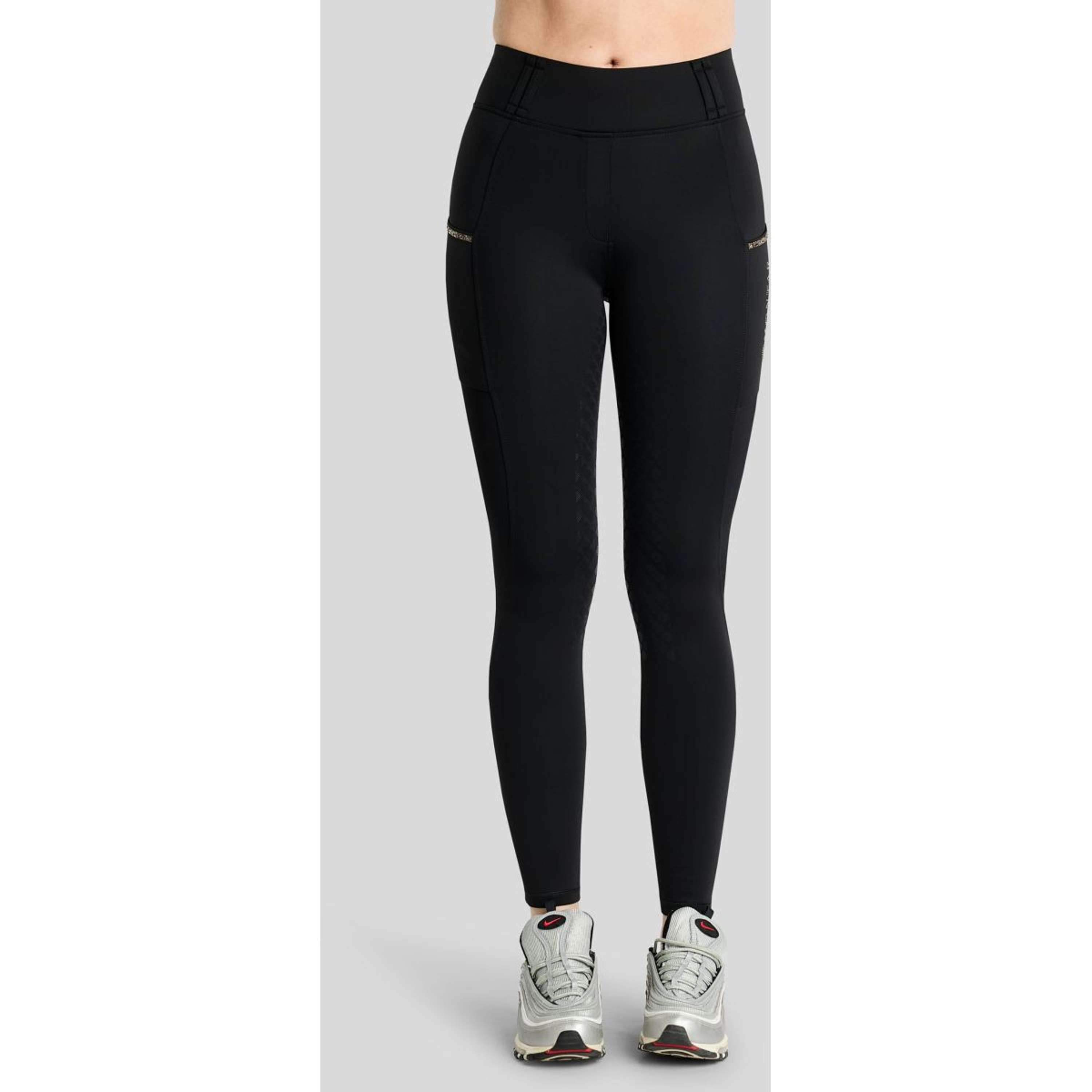 Montar Leggings de montar térmicos MoVeronica Golden Quartz Full Grip Negro