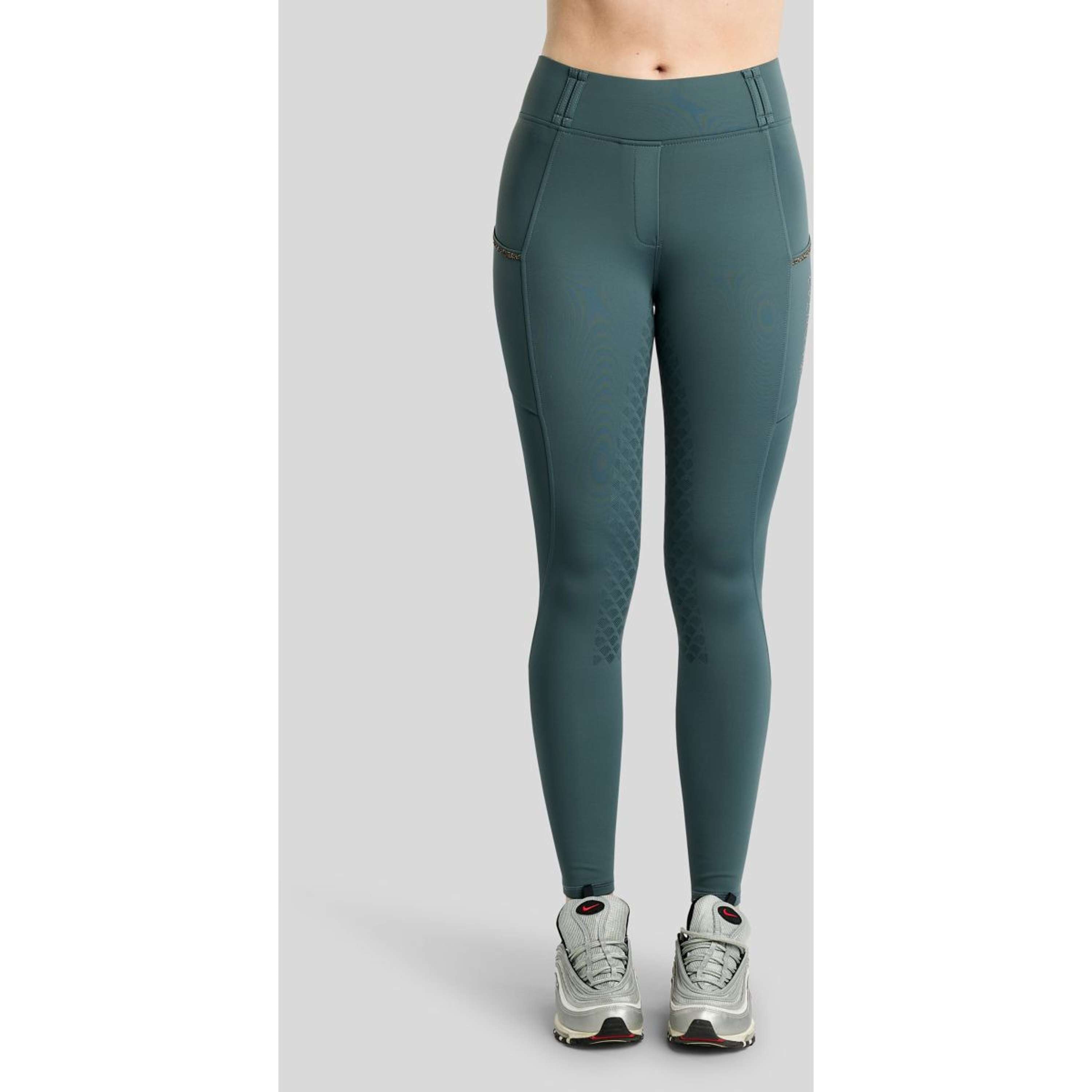 Montar Leggings de montar térmicos MoVeronica Golden Quartz Full Grip Dark Slate