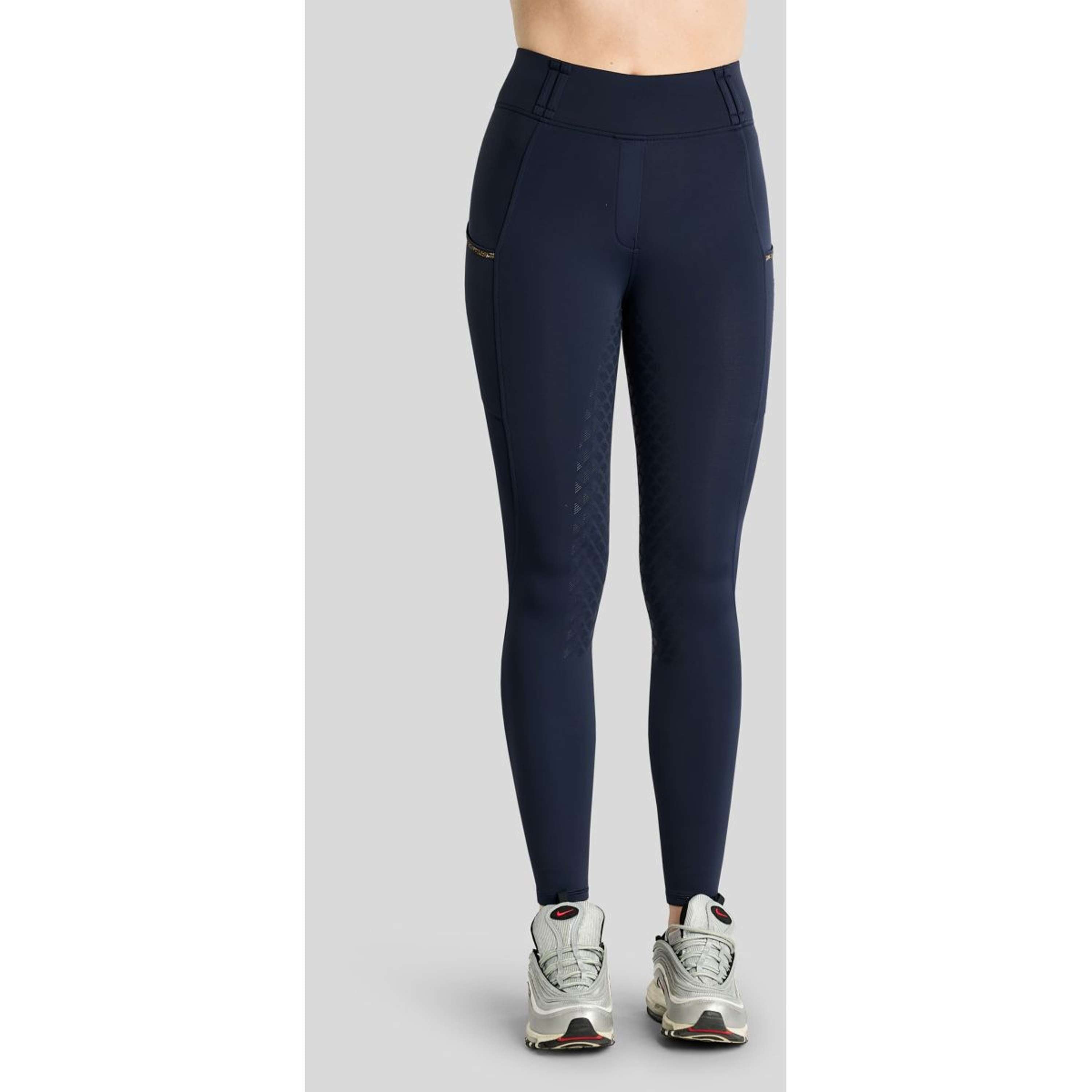 Montar Leggings de montar térmicos MoVeronica Golden Quartz Full Grip Navy
