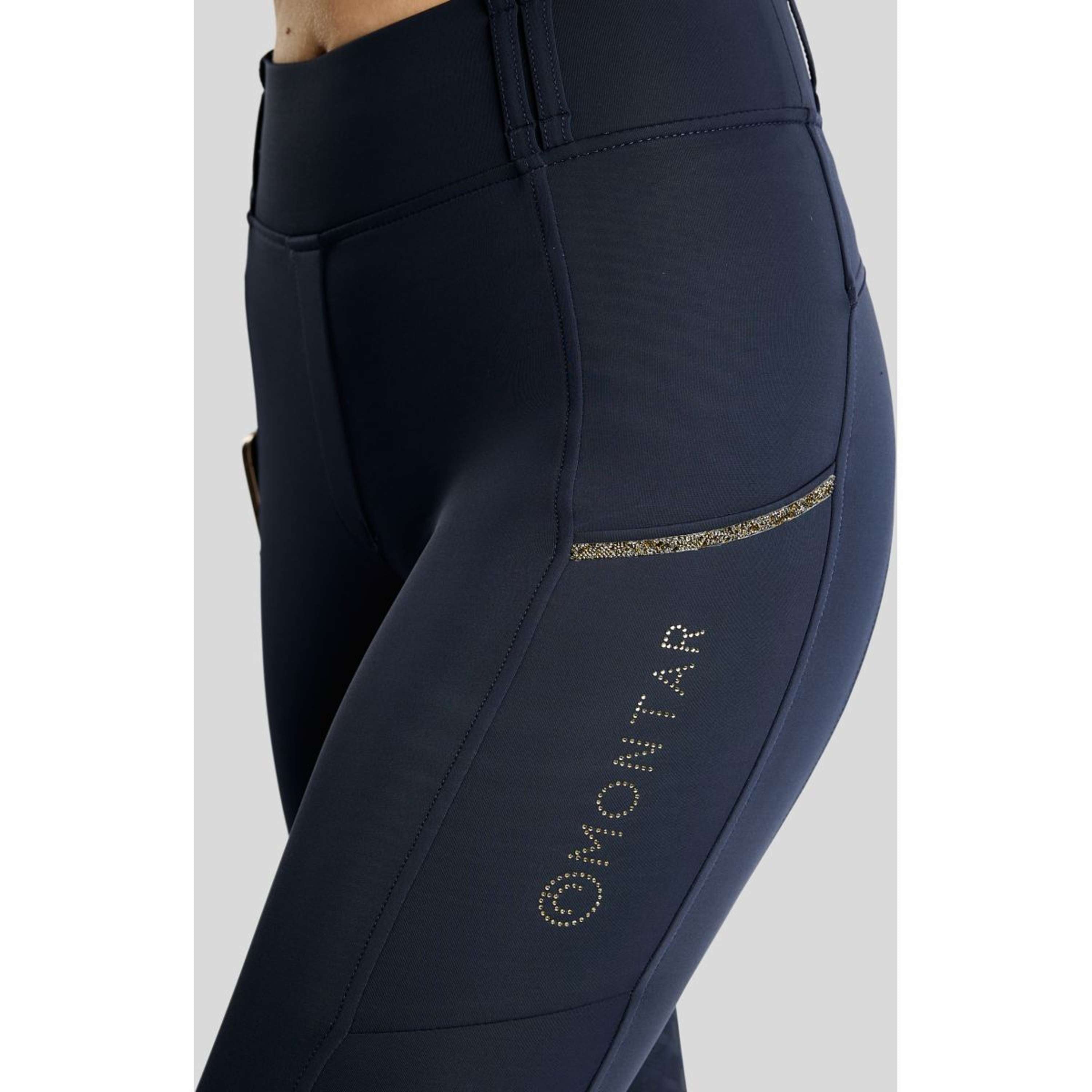 Montar Leggings de montar térmicos MoVeronica Golden Quartz Full Grip Navy