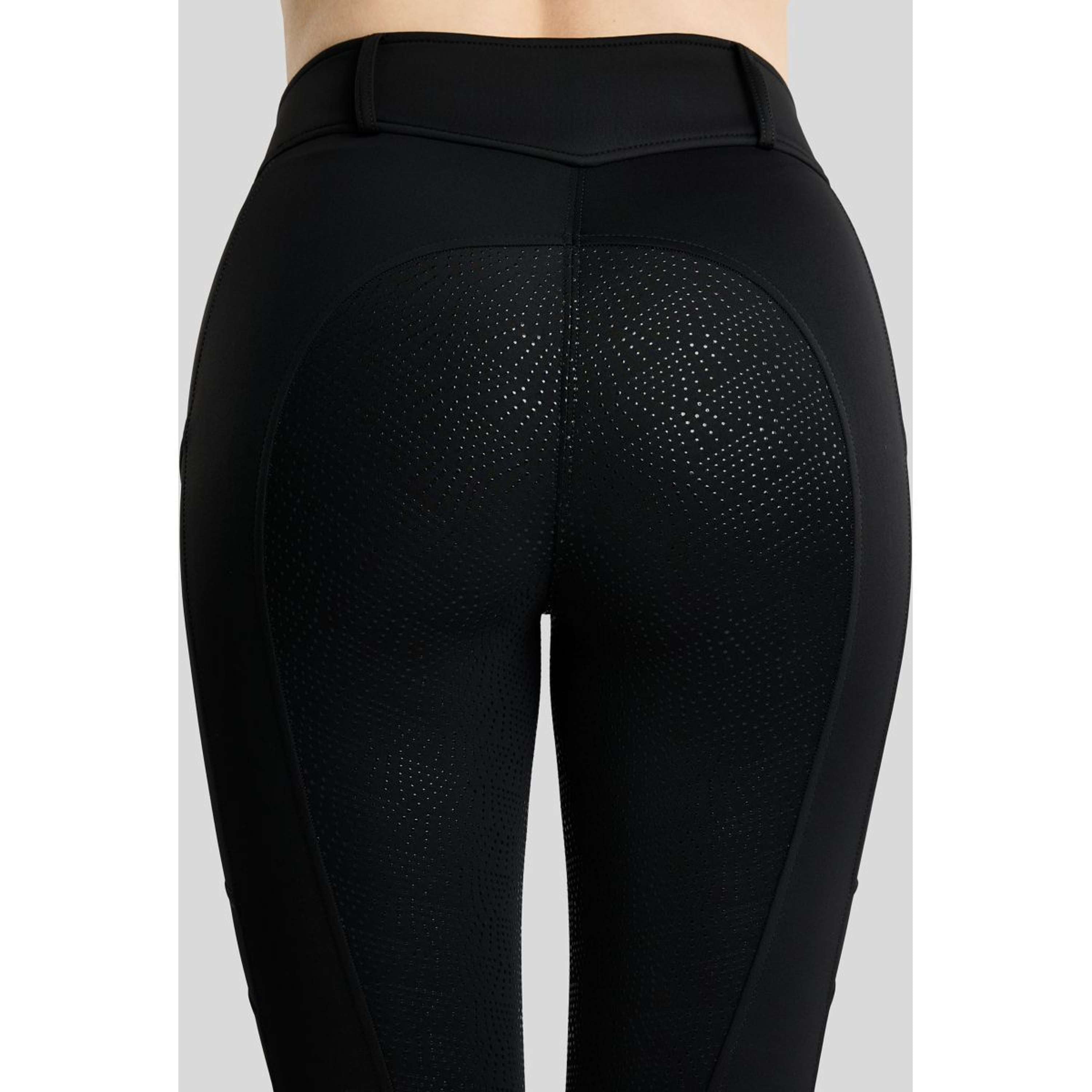 Montar Leggings de montar térmicos MoAddie Hybrid Gun Metal Logo Full Grip Negro