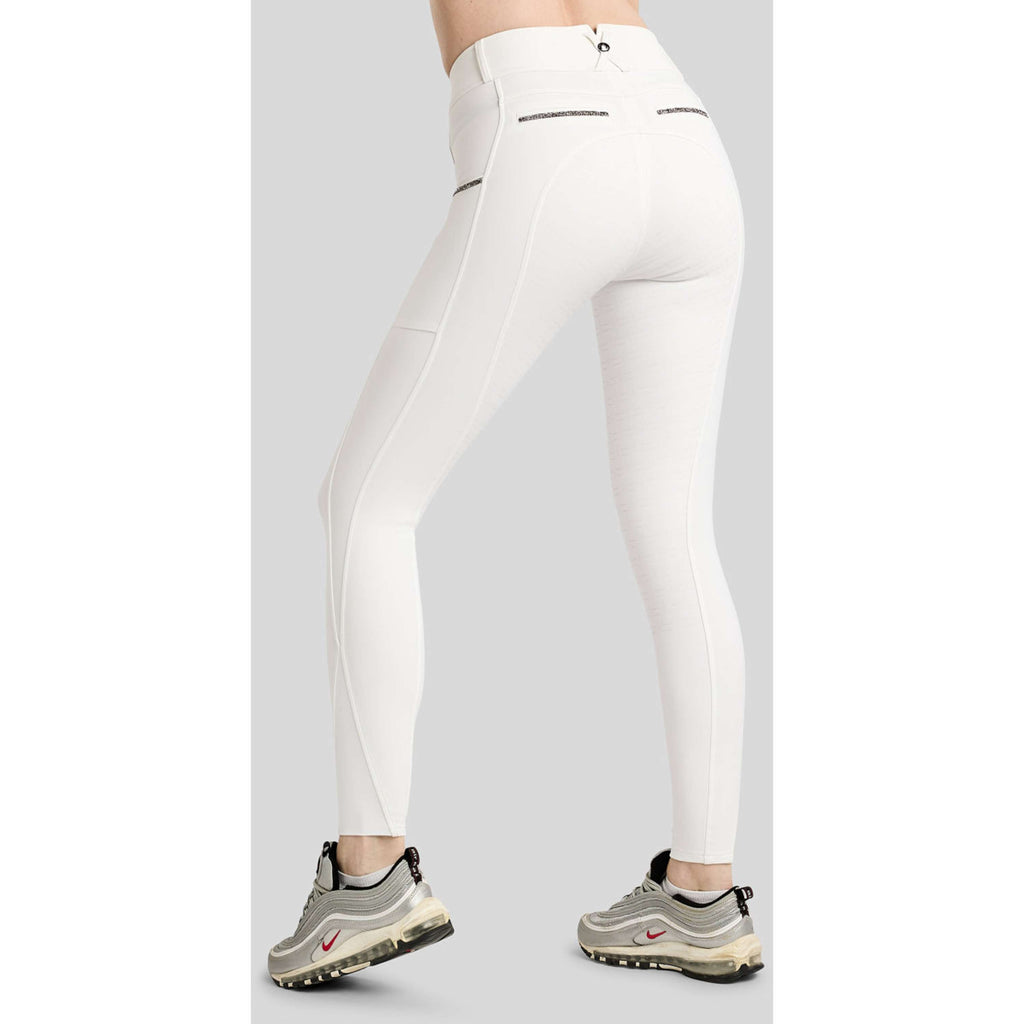 Montar Pantalón de Equitación MoMaisy Full Grip Blanco