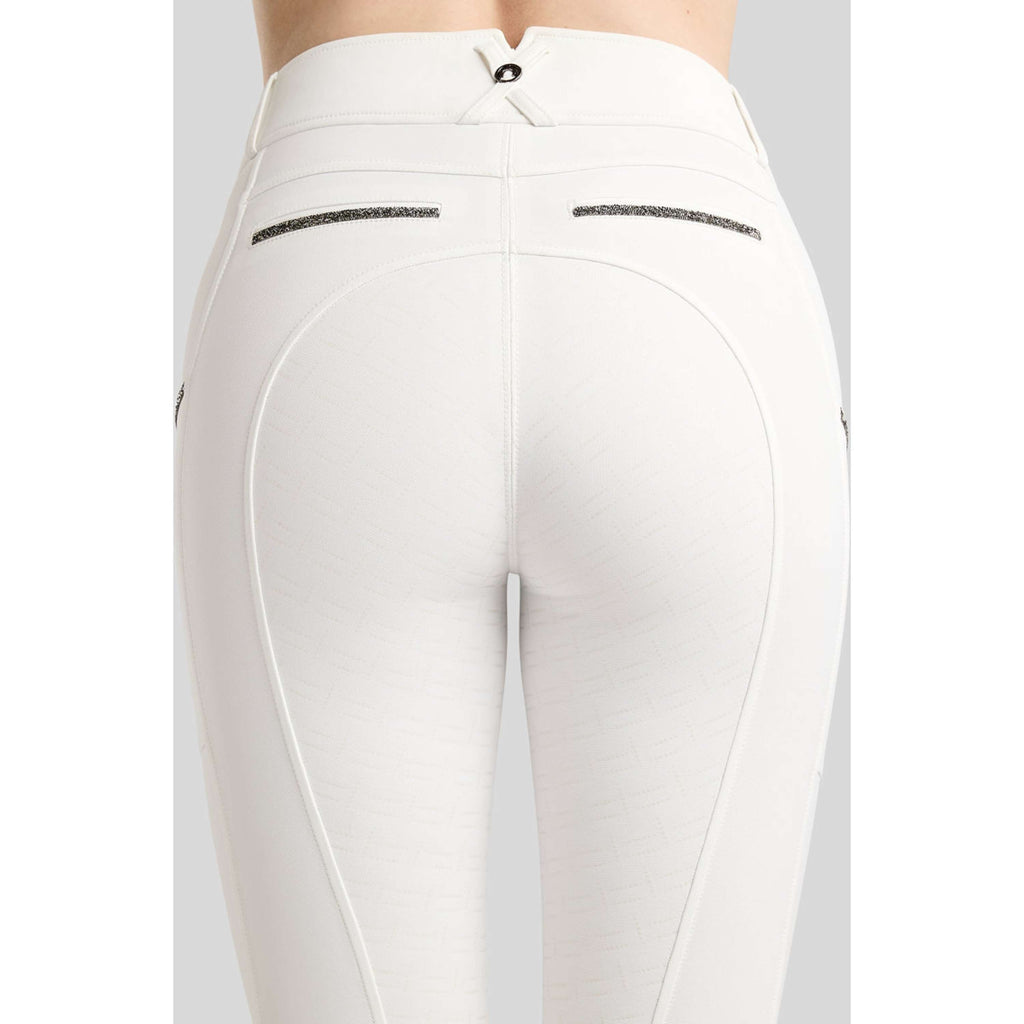 Montar Pantalón de Equitación MoMaisy Full Grip Blanco