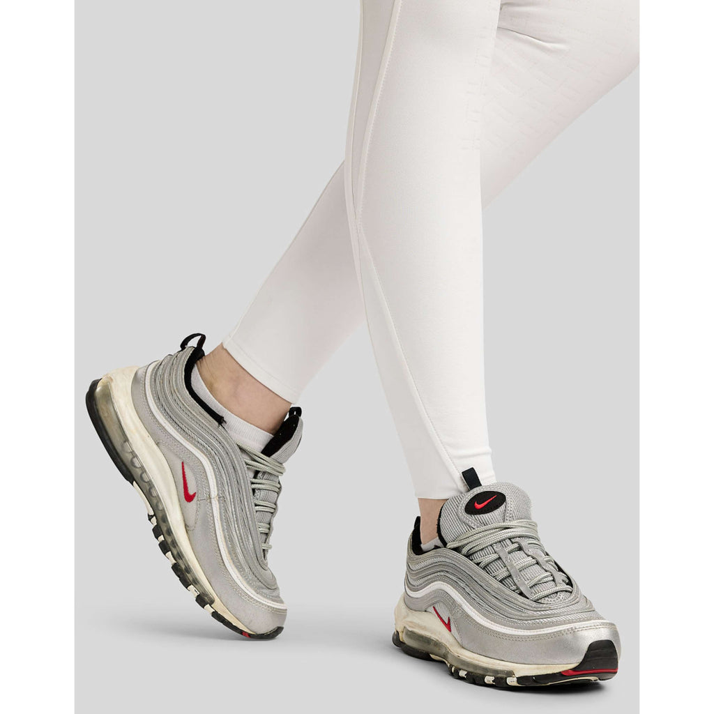 Montar Pantalón de Equitación MoMaisy Full Grip Blanco