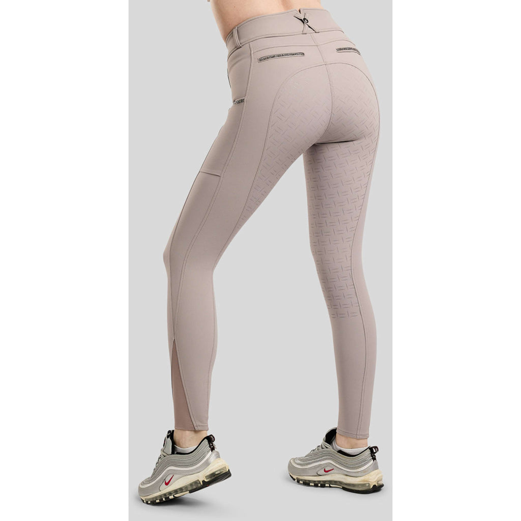 Montar Pantalón de Equitación MoMaisy Full Grip Pearl Grey