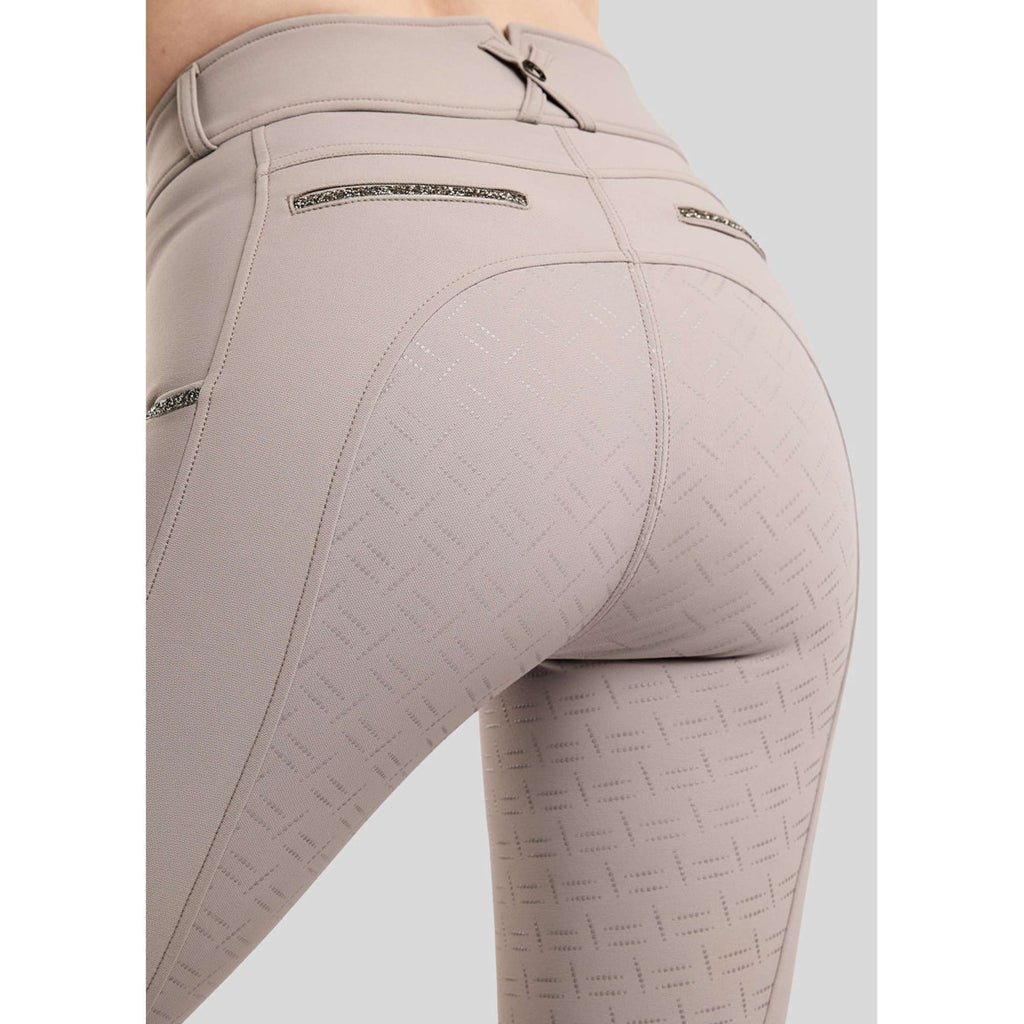 Montar Pantalón de Equitación MoMaisy Full Grip Pearl Grey