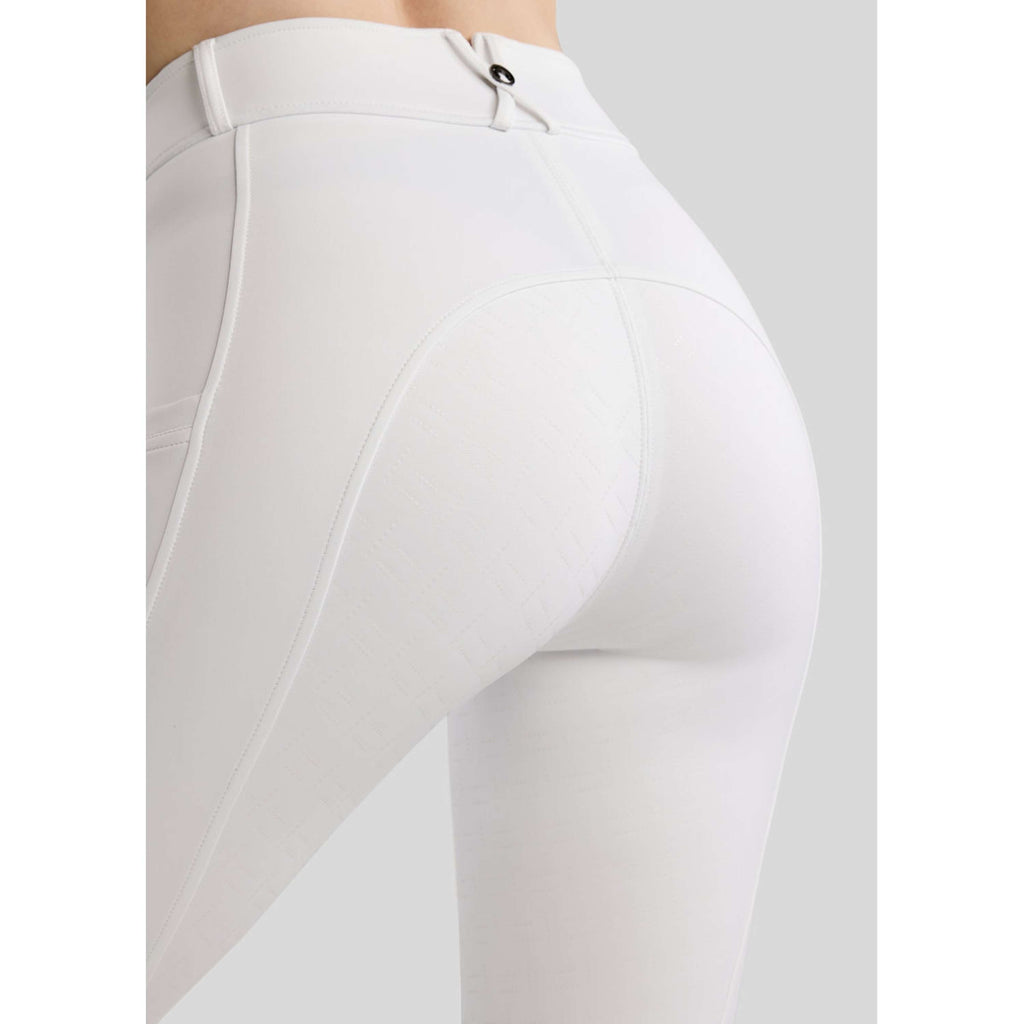 Montar Pantalón de Equitación MoFair Full Grip Blanco