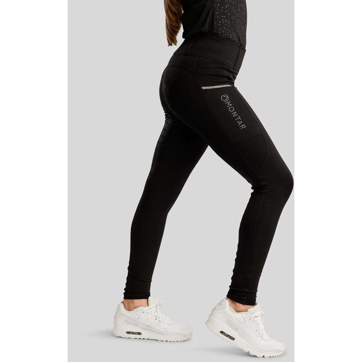 Montar Legging de Equitación MoLila Champagne Crystals Junior Negro